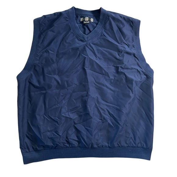 NIKE GOLF Windbreaker Vest Blue Pullover Embroidered Swoosh Men’s Size XL Sporty - Picture 1 of 7